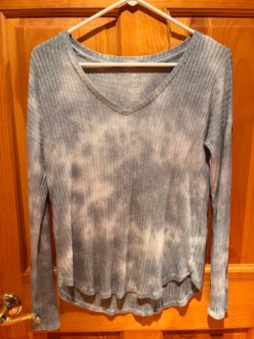 American Eagle: Soft & Sexy Blue/White Tie-Dye Tunic Top